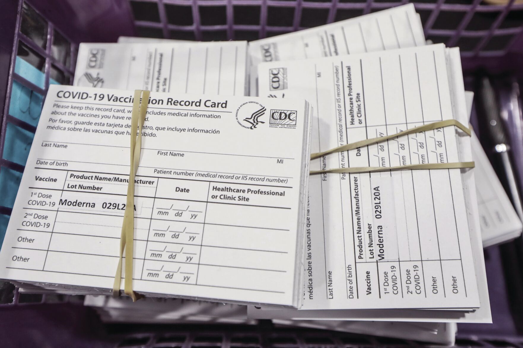 Vaccination cards